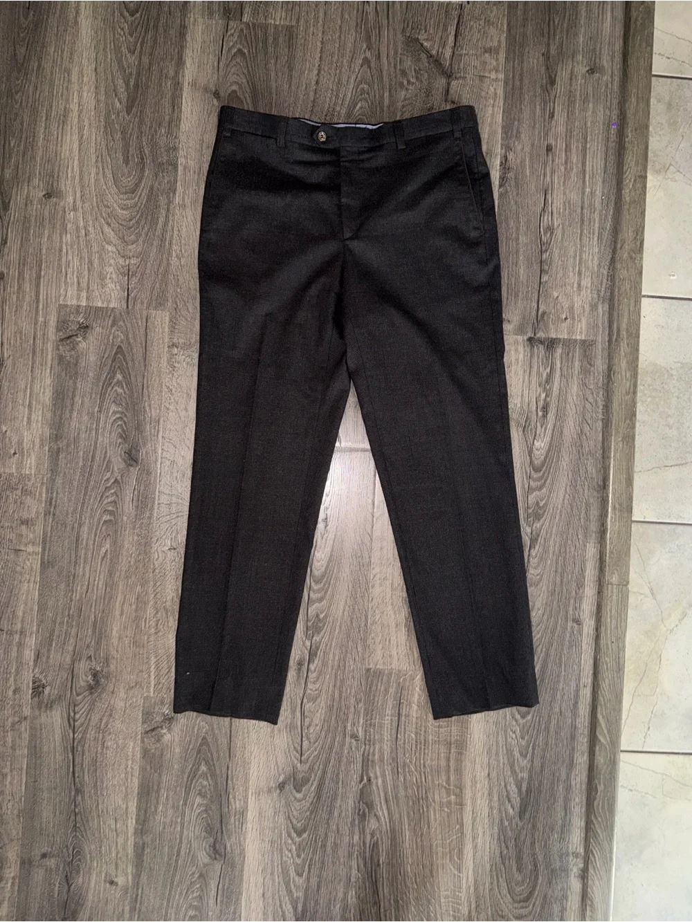 Nicolo Contarini Made in Italy Men’s Wool Dress Pants 36” Tailored Trouser Brown